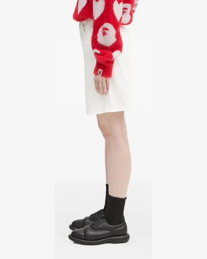 Samsøe & Samsøe Hoch sitzende Jeans-Shorts - Weiß Weiß