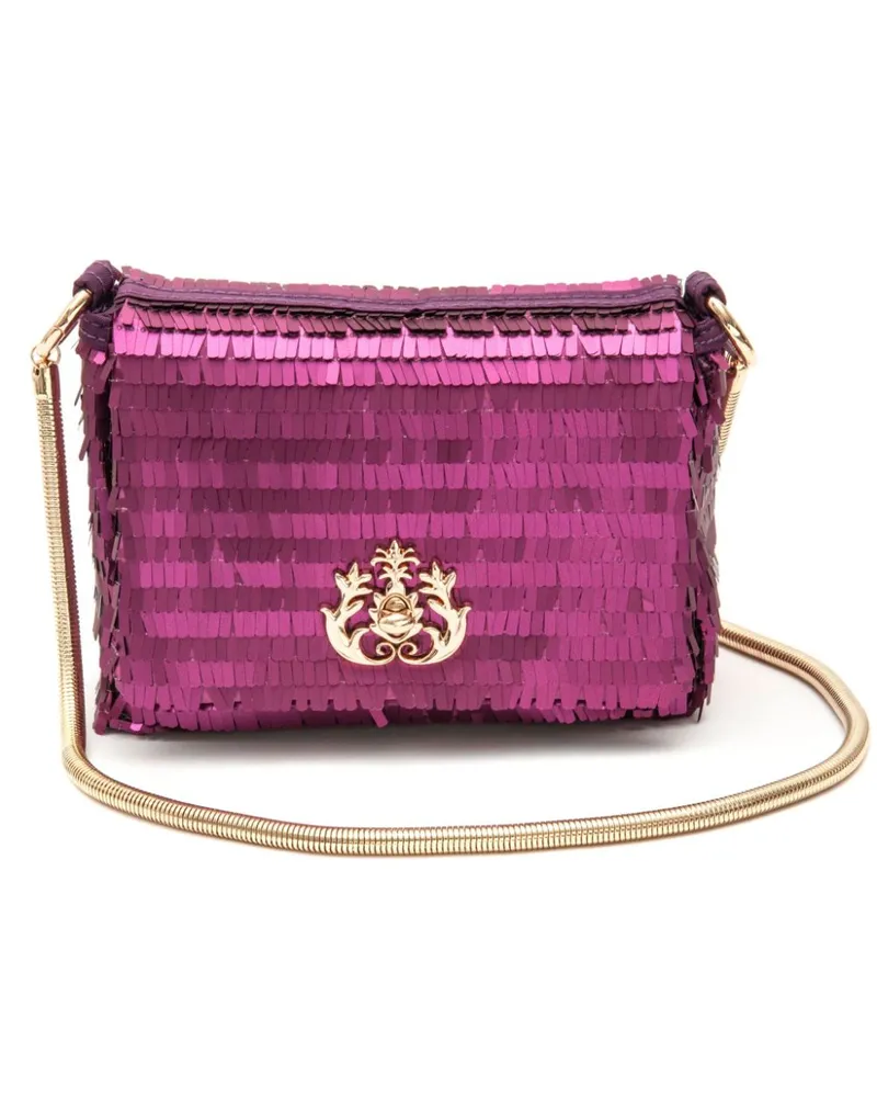 ISLA Paetê Geórgia Schultertasche - Rosa Rosa
