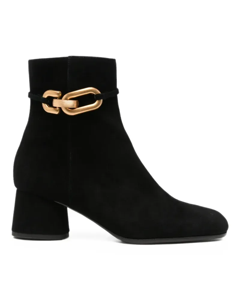 Baldinini chain-link suede boots - Schwarz Schwarz