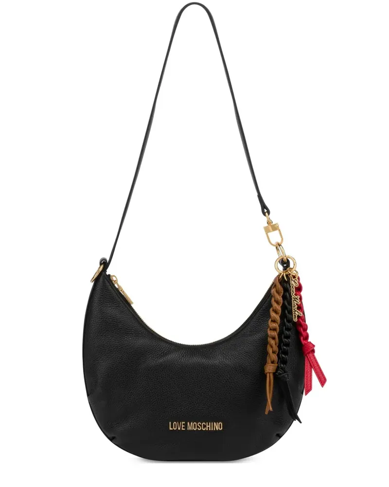 Moschino Schultertasche mit Logo - Schwarz Schwarz