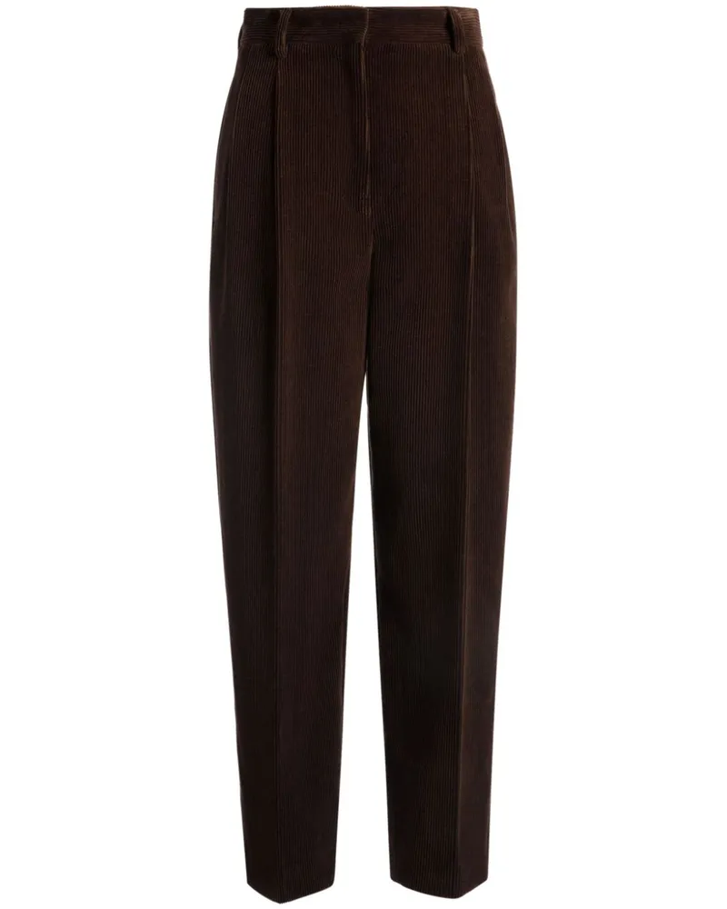 Bally Cordhose mit Falten - Braun Braun
