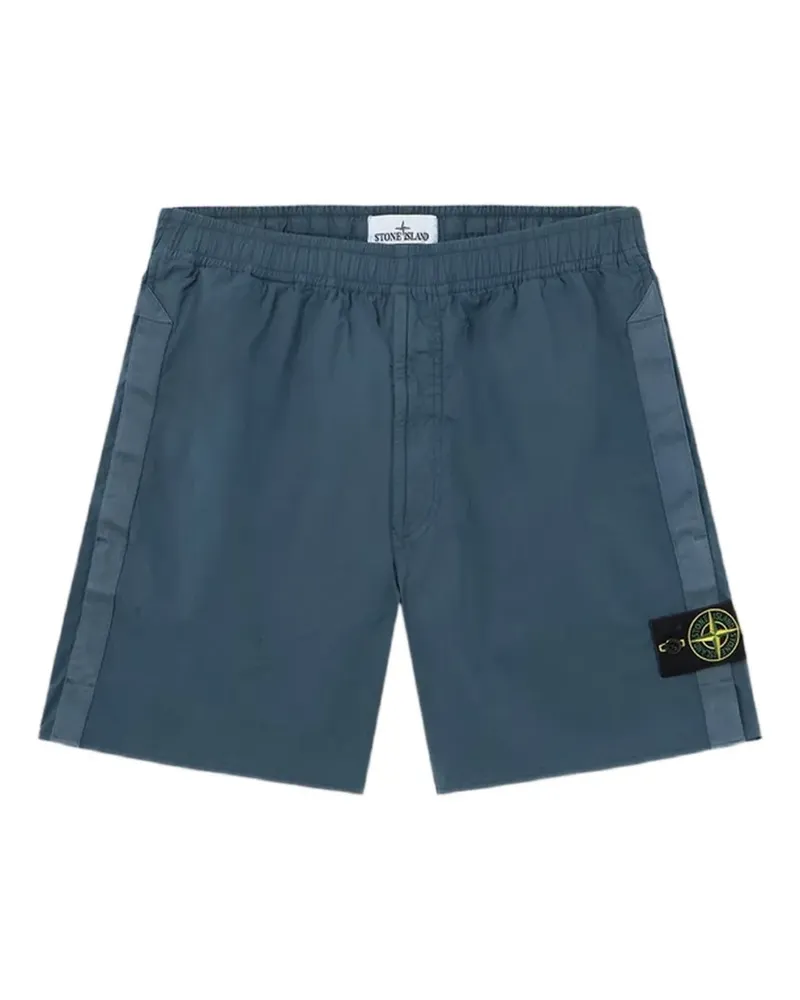 Stone Island Shorts mit Logo-Patch - Blau Blau