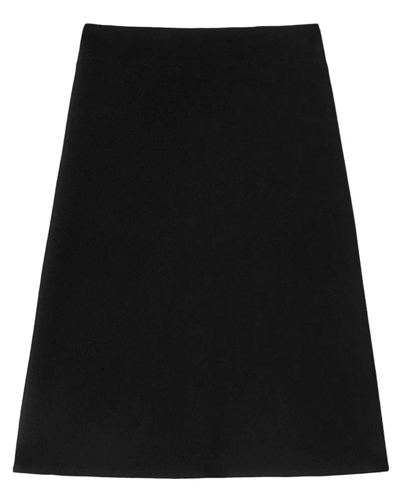 Jil Sander Midirock in A-Linie - Schwarz Schwarz