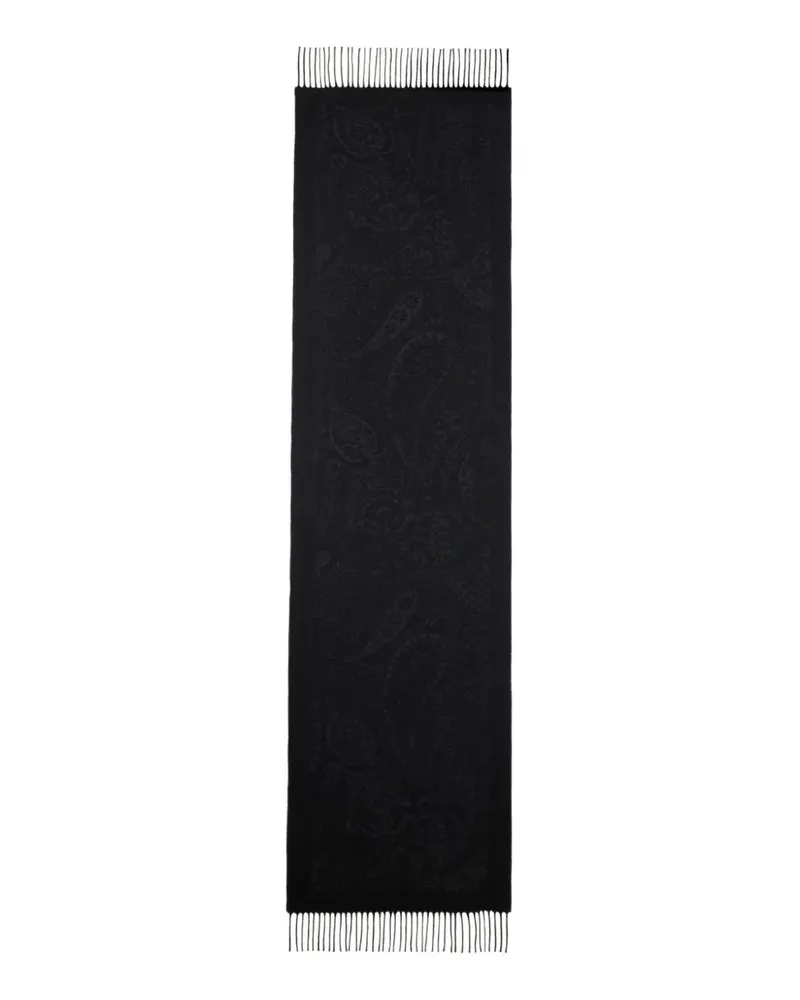 Etro jacquard floral paisley-motif scarf - Schwarz Schwarz