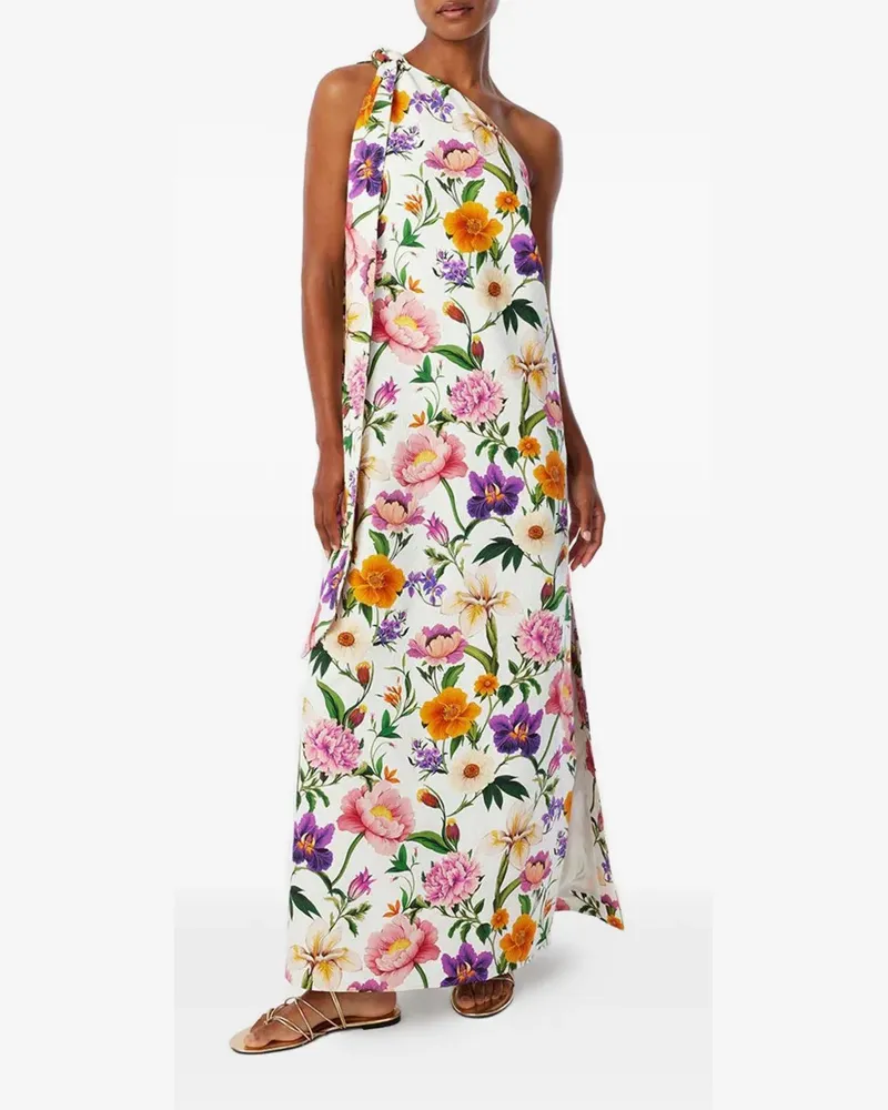 Borgo De Nor Lani floral-print one-shoulder maxi dress - Weiß Weiß