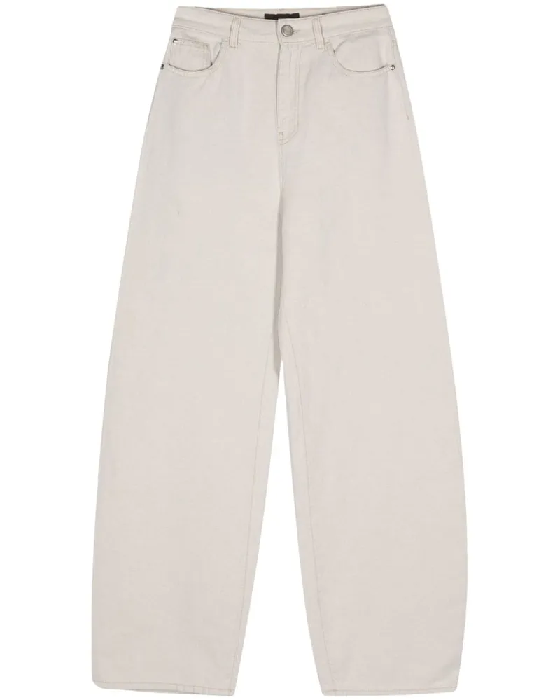 MOORER Blanche Wide-Leg-Jeans - Nude Nude