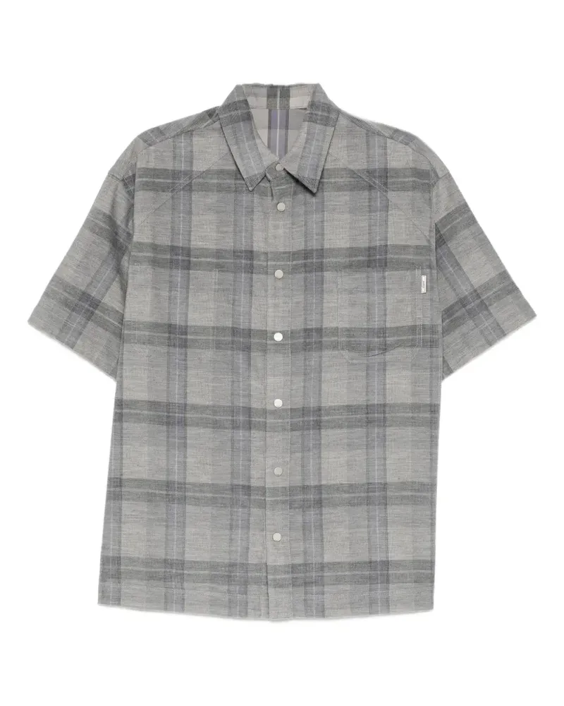 JUUN.J check-pattern short-sleeve shirt - Grau Grau