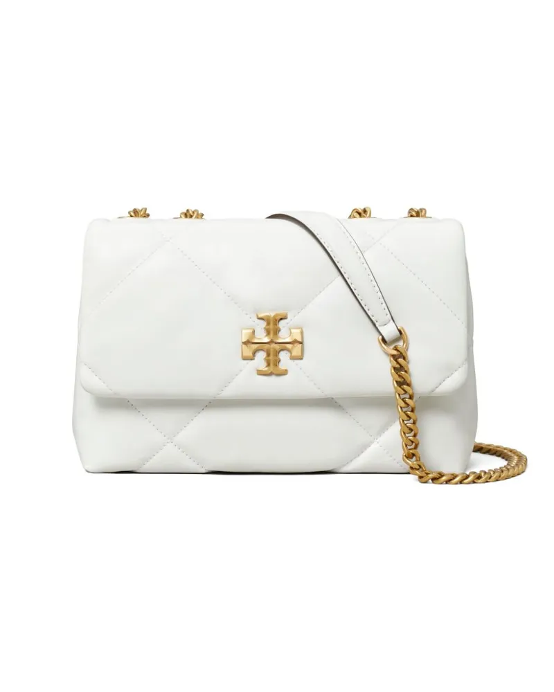 Tory Burch Kleine Kira Schultertasche mit Rautensteppung - Weiß Weiß