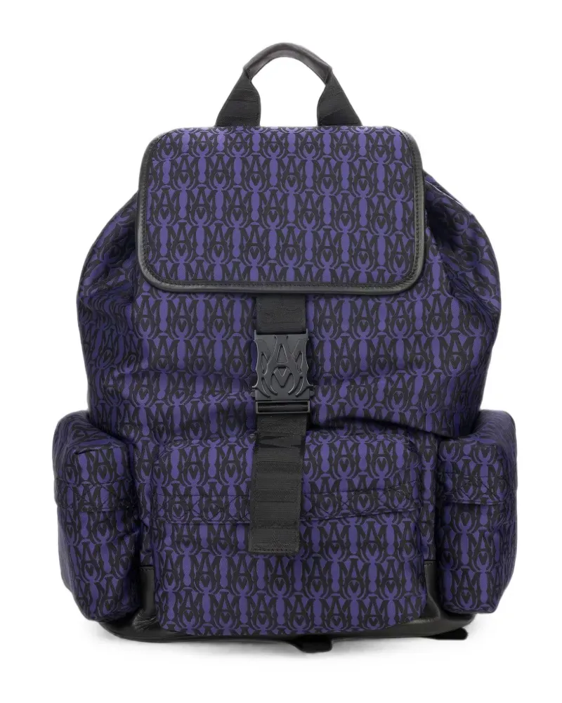 Amiri MA monogram-print backpack - Violett Violett