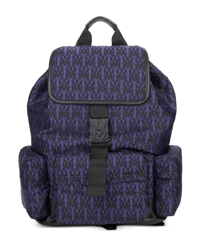 Amiri Rucksack mit MA-Monogramm-Print - Violett Violett