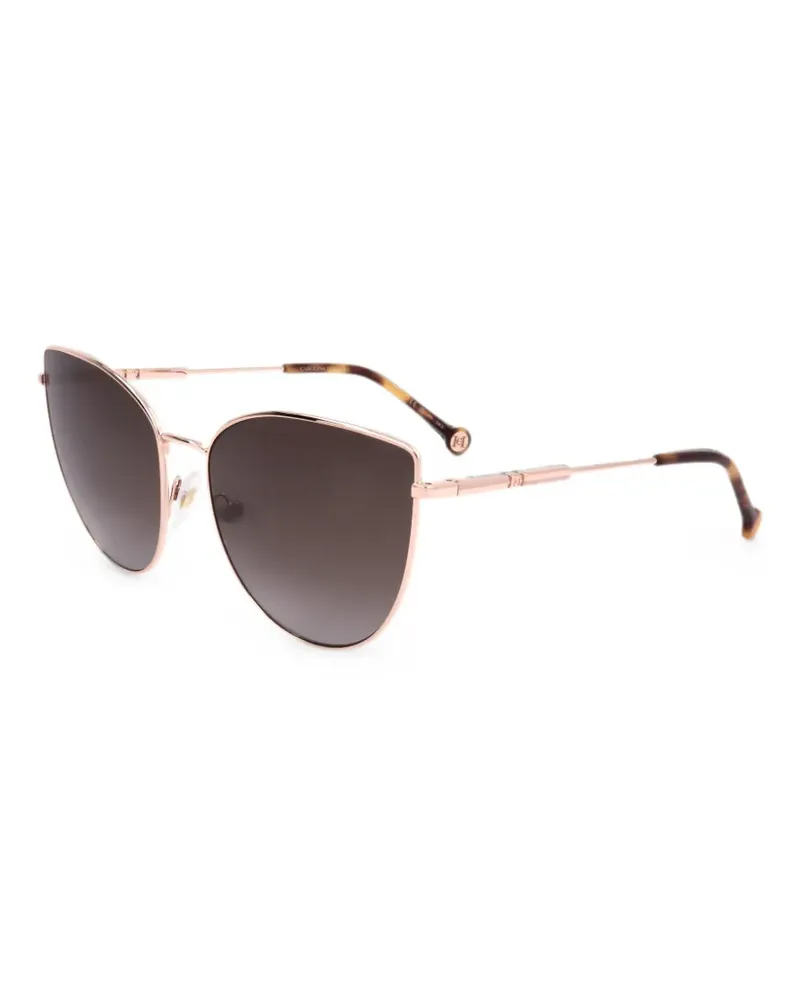 Carolina Herrera New York Sonnenbrille mit Cat-Eye-Gestell - Gold Gold