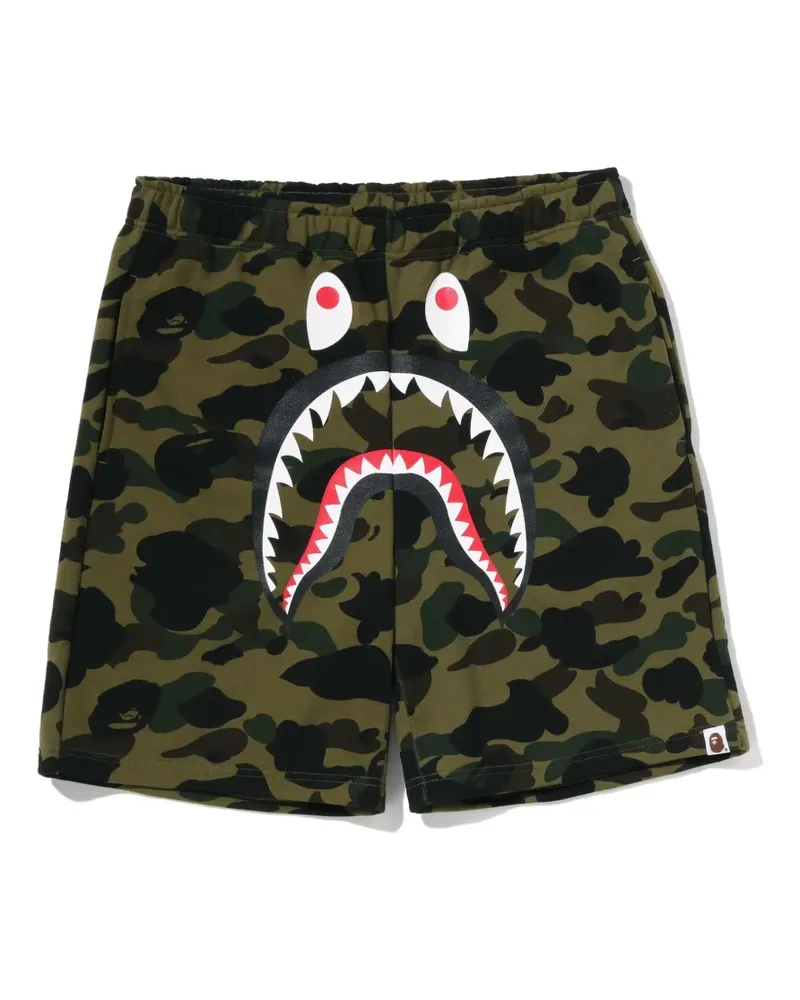 BAPE Shark camouflage-print shorts - Grün Grün