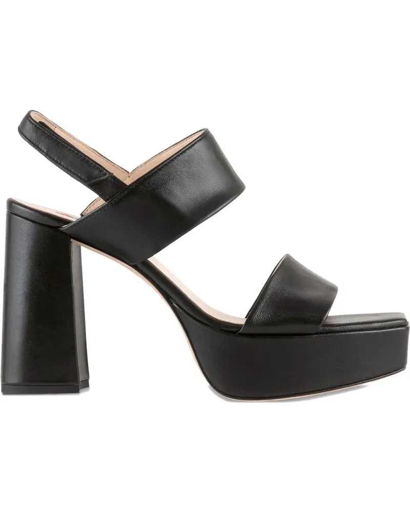 Högl Cindy Plateau-Sandalen mit Blockabsatz 80mm - Schwarz Schwarz