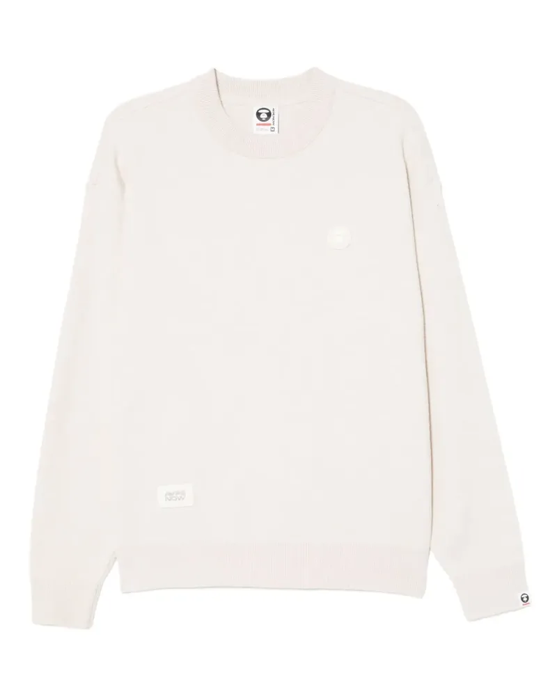 BAPE Sweatshirt mit Logo-Patch - Nude Nude