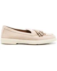 Santoni Loafer aus Wildleder Nude