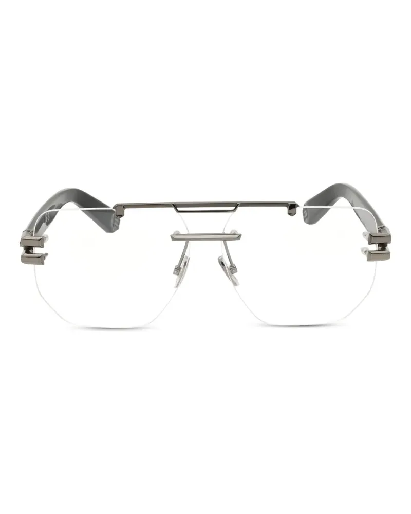 Philipp Plein Brille mit doppeltem Steg - Silber Silber