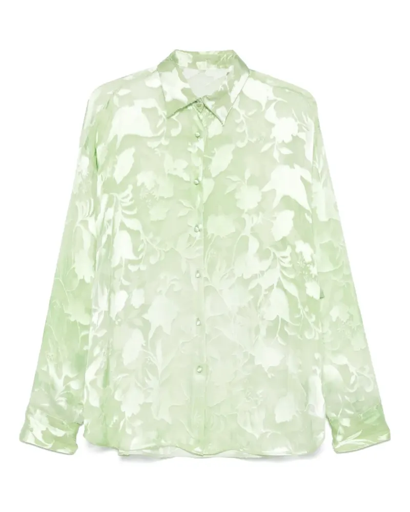 Ermanno Scervino Hemd mit Jacquard-Blumenmuster - Grün Grün