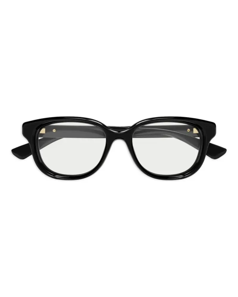 Gucci Geometrische Brille mit Logo-Bügeln - Schwarz Schwarz