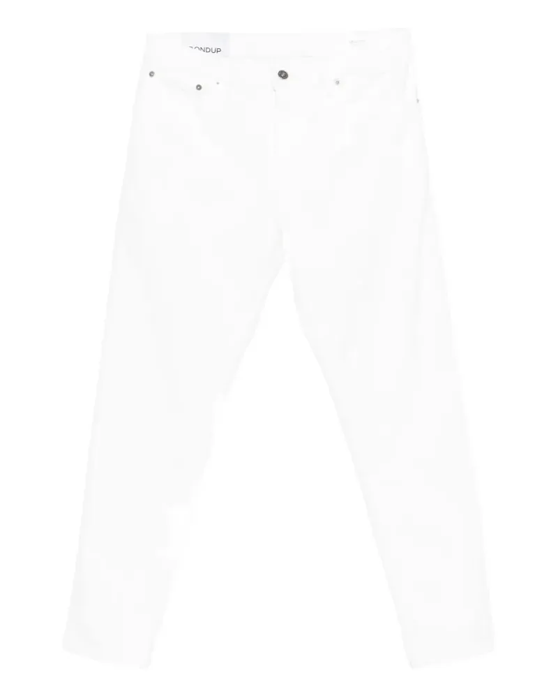 Dondup logo-detail straight-leg cotton jeans - Weiß Weiß