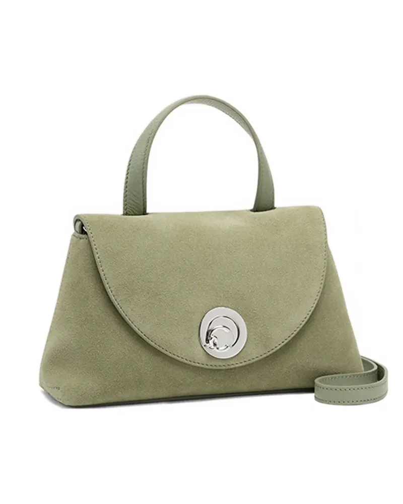 Coccinelle Kleine Nikla Tote Bag mit rundem Verschluss - Grün Grün