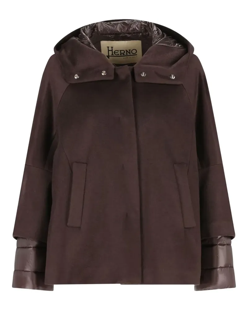 Herno Kapuzenjacke mit Einsätzen - Braun Braun