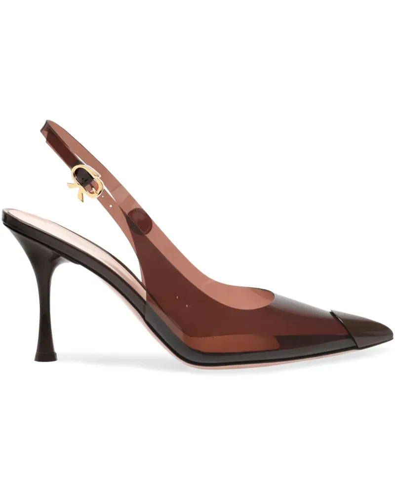 Gianvito Rossi Diana Slingback-Pumps 85mm - Braun Braun