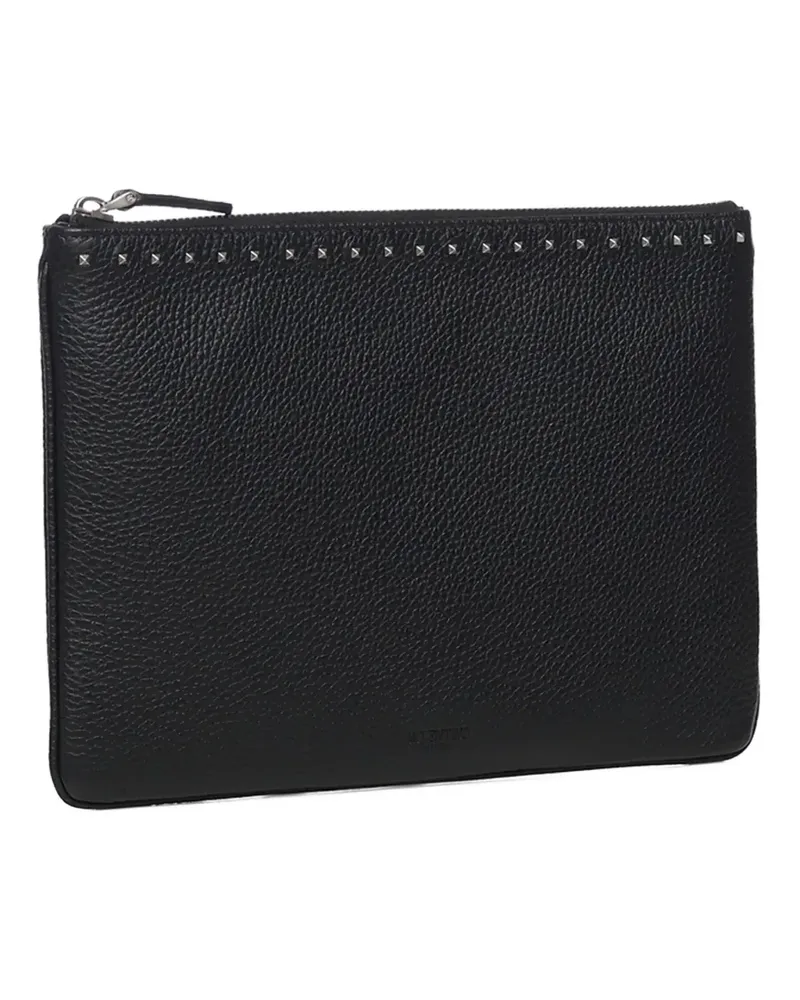 Valentino Garavani studded zip clutch bag - Schwarz Schwarz