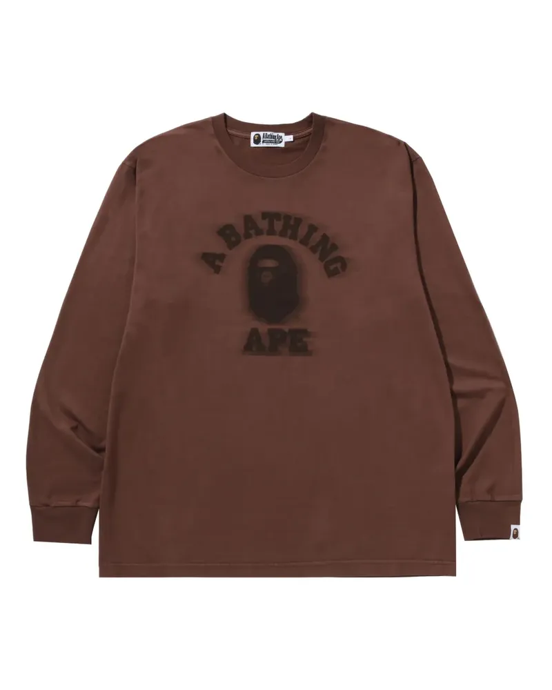 BAPE Klassisches Langarmshirt - Braun Braun