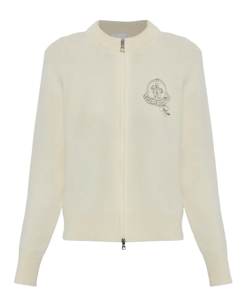 Moncler Cardigan mit Logo-Stickerei - Nude Nude
