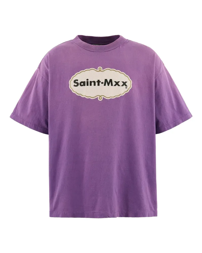 SAINT MXXXXXX Kurzärmeliges T-Shirt mit Logo-Print - Violett Violett
