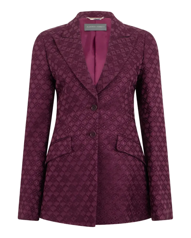 Alberta Ferretti jacquard fitted jacket - Violett Violett