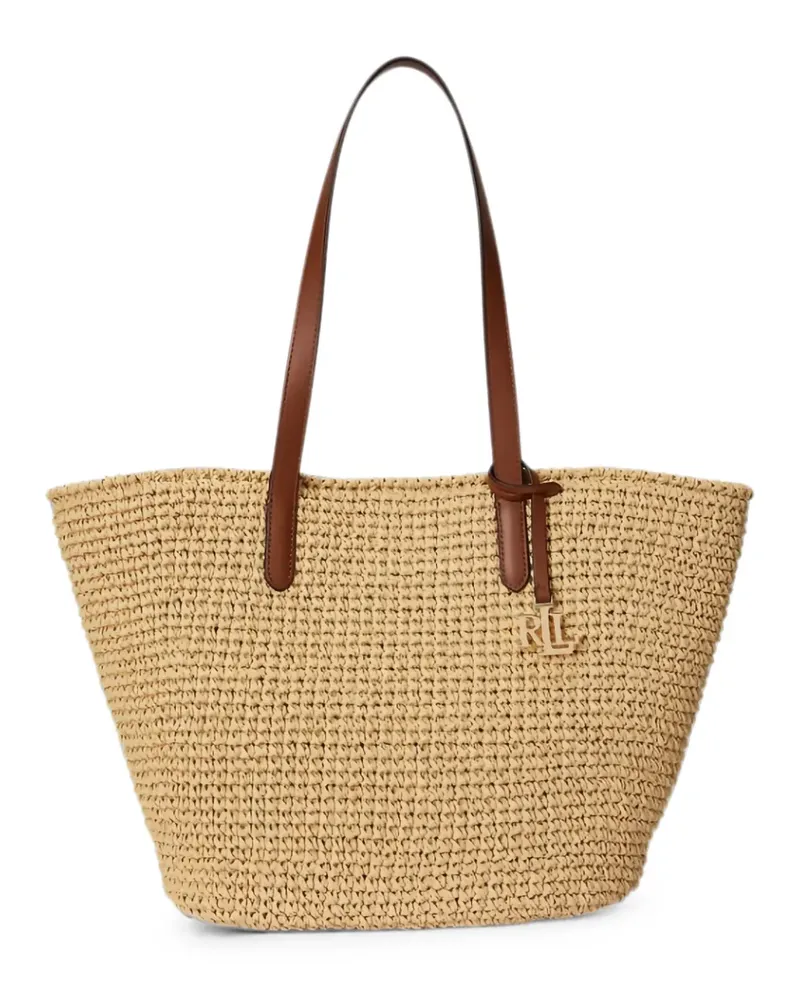 Ralph Lauren large Lainey woven shoulder bag - Nude Nude