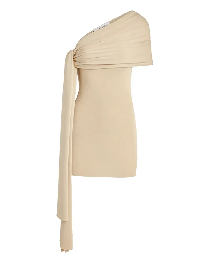 Aya Muse Chara one-shoulder mini dress - Nude Nude