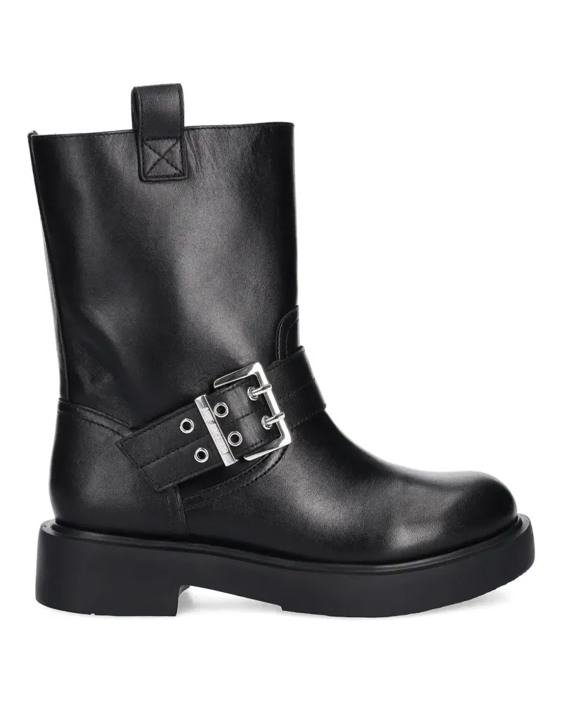 Moschino buckle-strap boots - Schwarz Schwarz