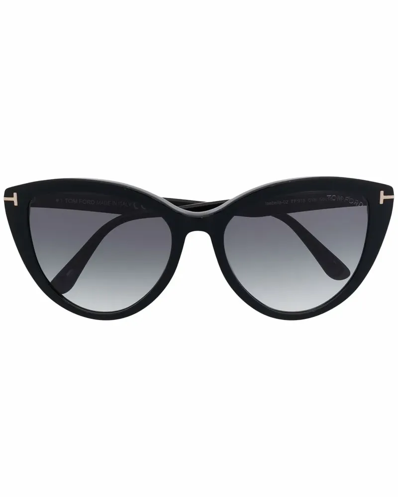 Tom Ford Sonnenbrille im Cat-Eye-Design - Schwarz Schwarz