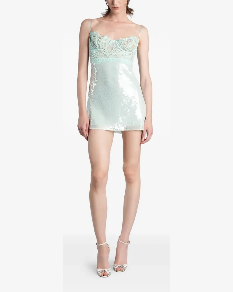 Retrofête Alixandra Minikleid mit Pailletten - Grün Grün