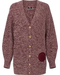 Elisabetta Franchi Cardigan mit Logo-Patch Rot