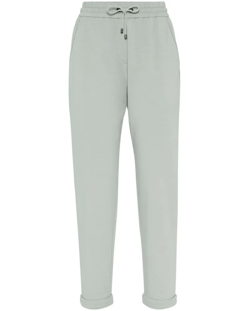 Brunello Cucinelli Jogginghose mit Tapered-Bein - Grün Grün