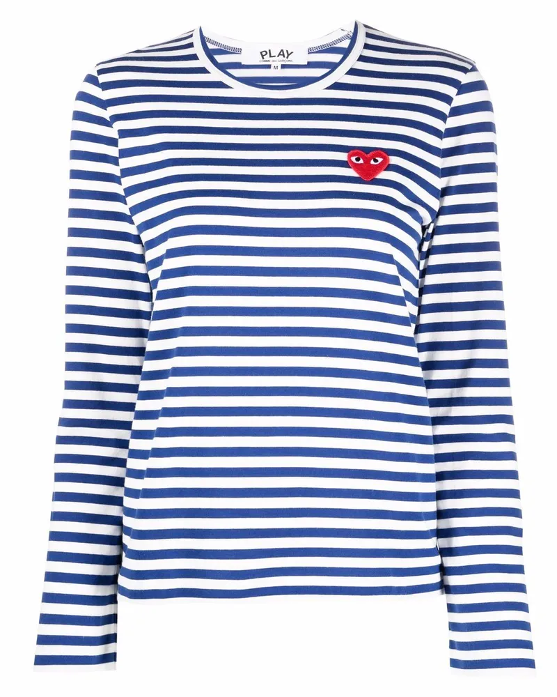 Comme des Garçons Gestreiftes Hemd - Weiß Weiß
