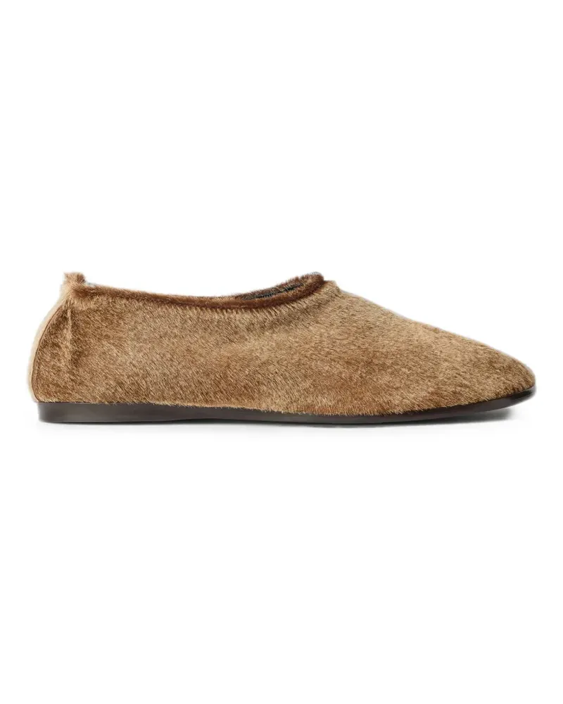 Christophe Lemaire Slip-On-Handschuhe aus natürlichem Leder im Pony-Style - Braun Braun