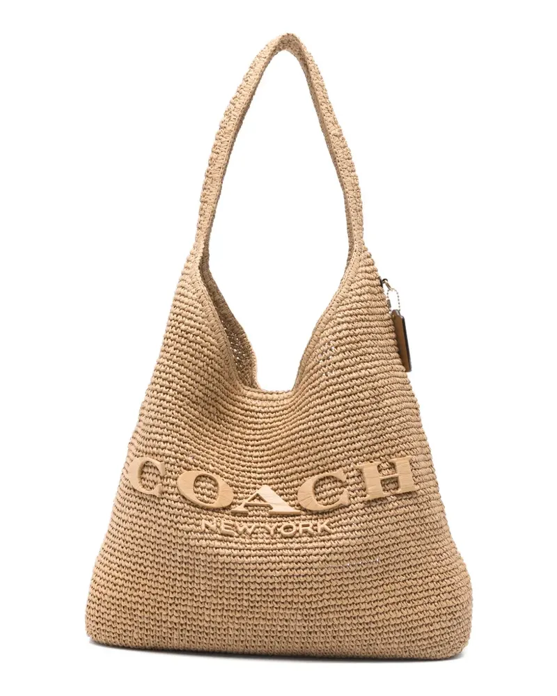 Coach 39 Brooklyn embossed-logo shoulder bag - Nude Nude