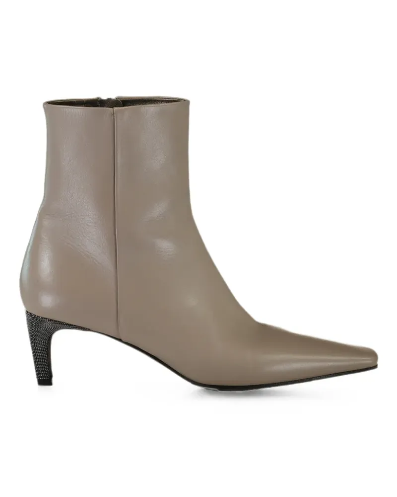 Brunello Cucinelli City Stiefel mit spitzer Kappe - Grau Grau