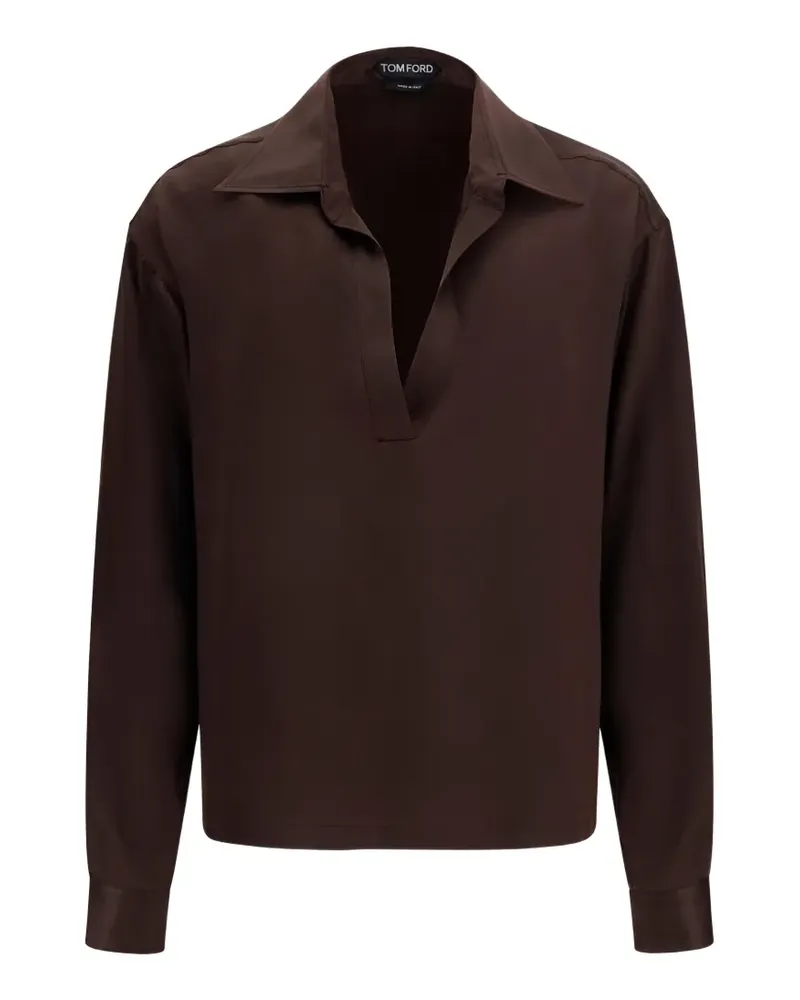 Tom Ford silk long-sleeve top - Braun Braun