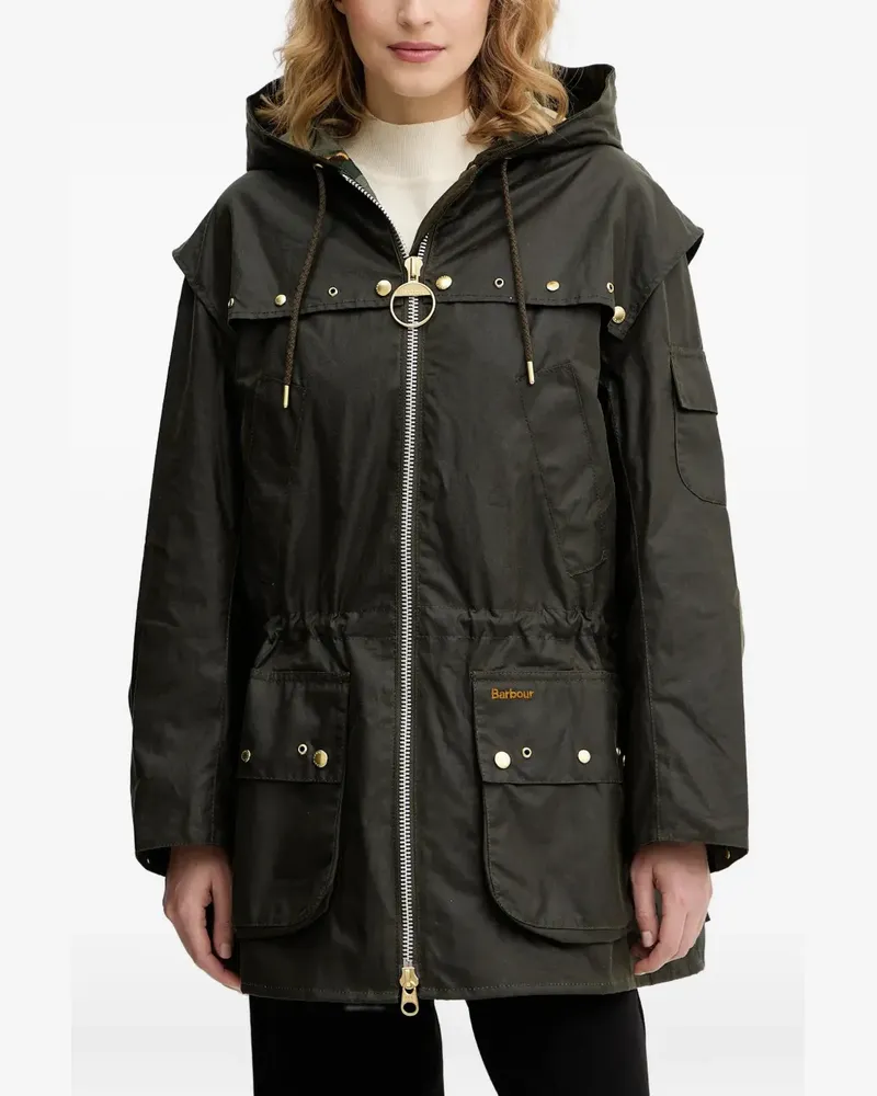 Barbour Kapuzenjacke mit Kordelzug - Grün Grün