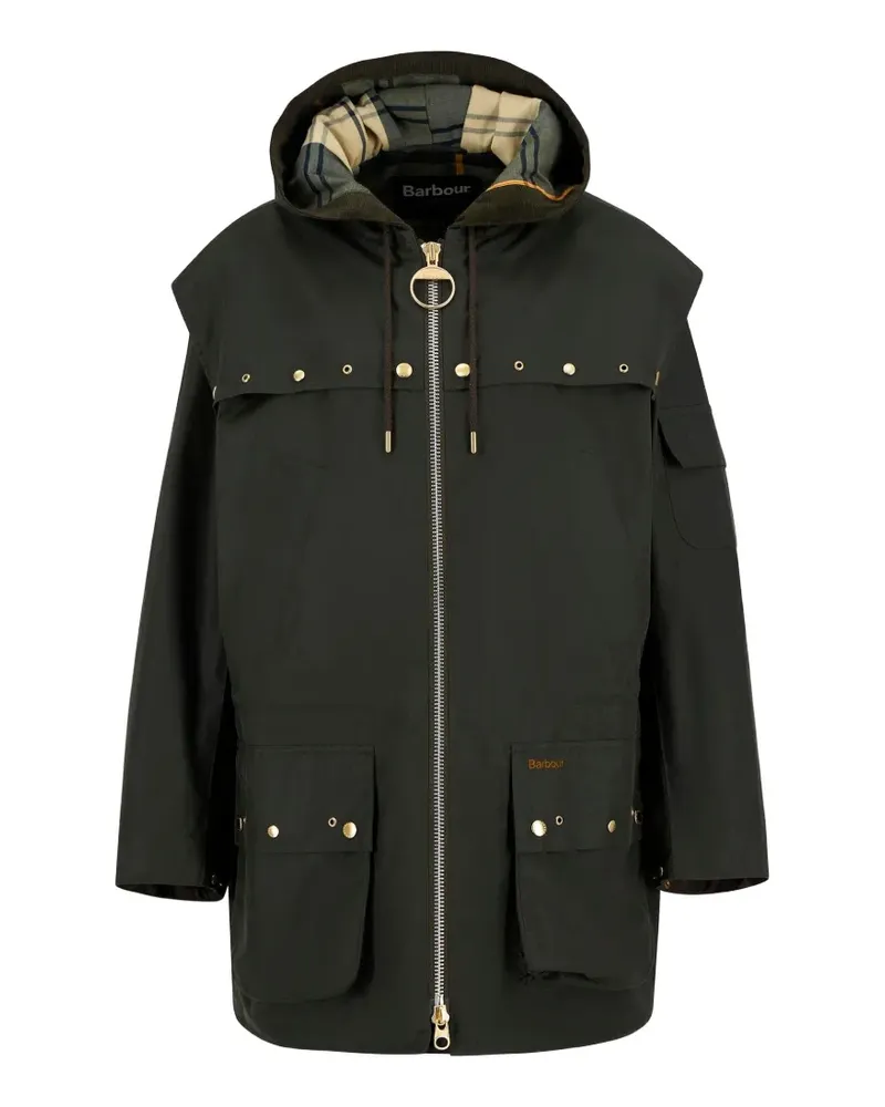 Barbour Kapuzenjacke mit Kordelzug - Grün Grün