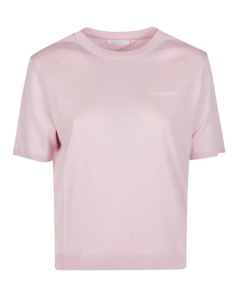 Patrizia Pepe T-Shirt mit rundem Ausschnitt - Rosa Rosa