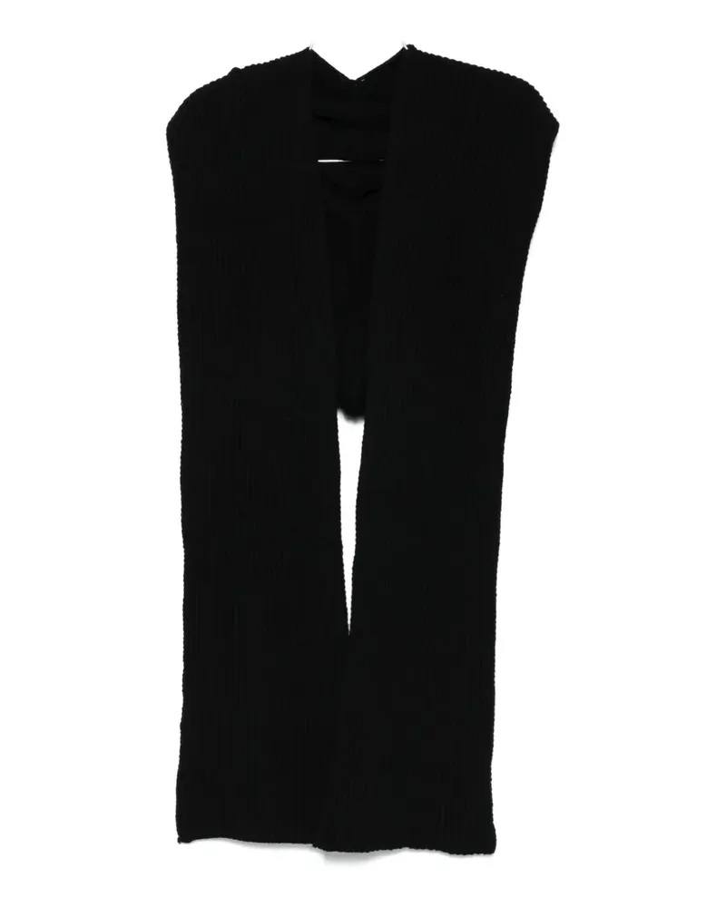 SOLOTRE rib-knit scarf - Schwarz Schwarz