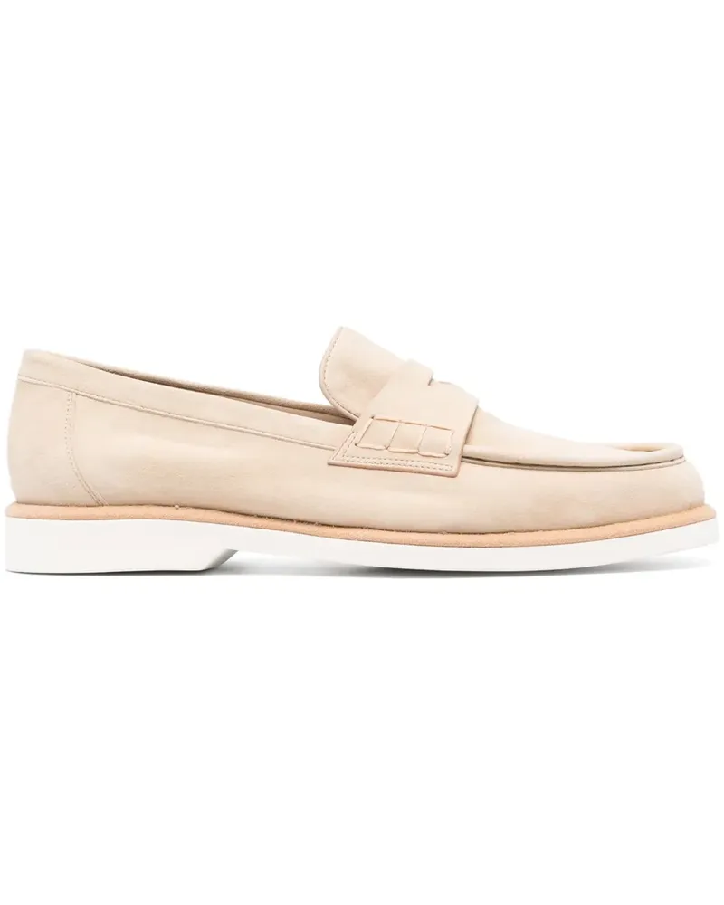 Santoni Loafer mit mandelförmiger Kappe - Nude Nude