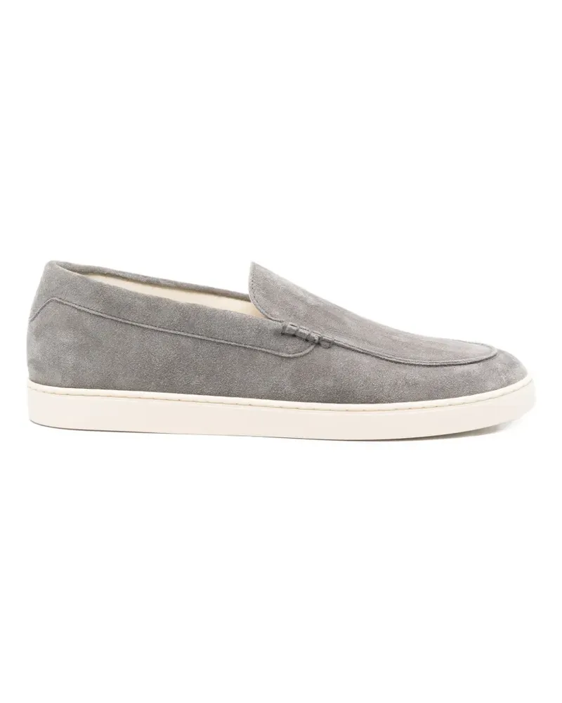 Brunello Cucinelli topstitched leather loafers - Grau Grau