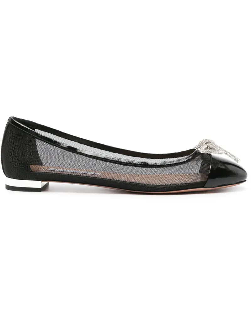 Aquazzura Parisina Mesh-Ballerinas - Schwarz Schwarz